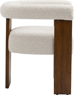 Barrel - Dining Chair - Dark Brown / Cream