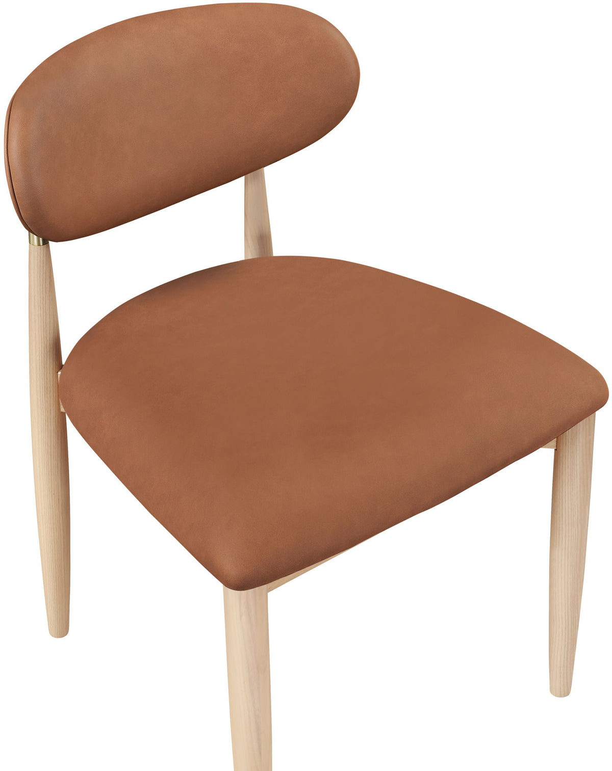 Riccio - Faux Leather Dining Side Chair (Set of 2) - Natural Frame