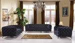 Delilah - Modern Black Fabric Loveseat by VIG Furniture - View 2