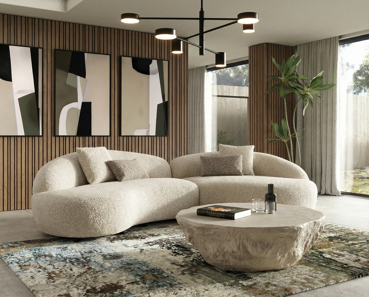 Delvan - Contemporary Beige Fabric Right Facing Chaise Sectional Sofa by VIG Furniture - View 11