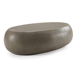 Denny - Modern Grey Concrete Large Oval Coffee Table by VIG Furniture - View 2