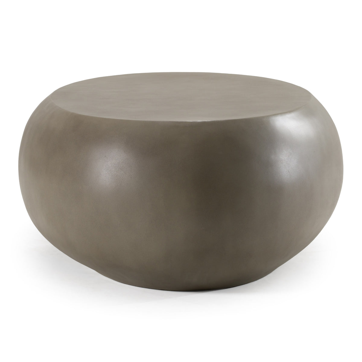Denny - Modern Grey Concrete Large Oval Coffee Table by VIG Furniture - View 3