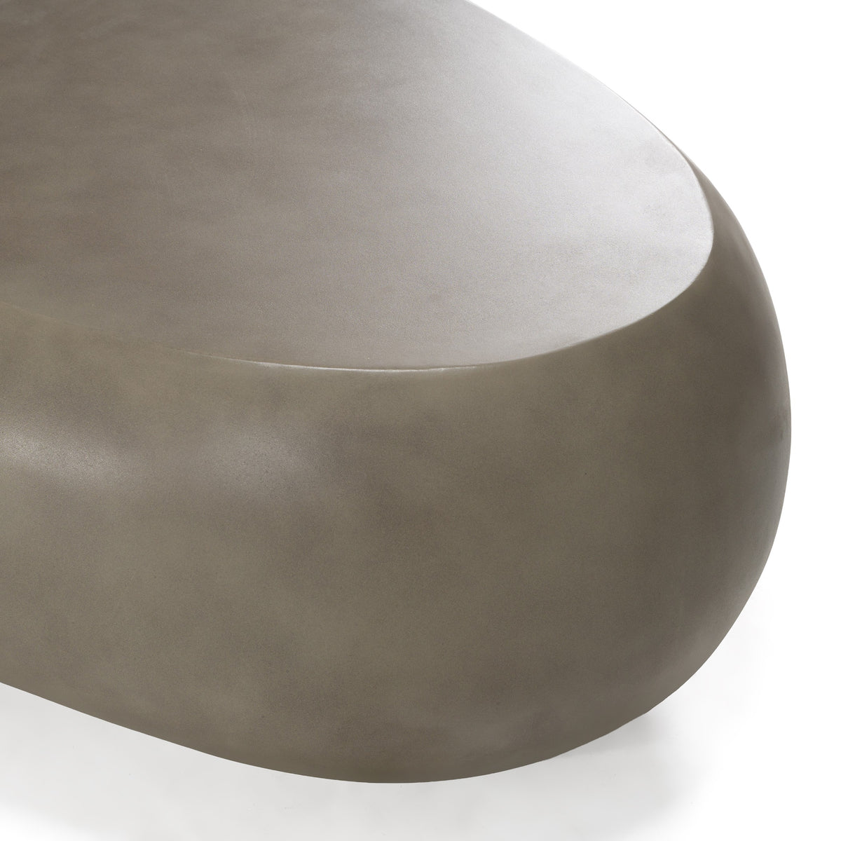 Denny - Modern Grey Concrete Large Oval Coffee Table by VIG Furniture - View 4