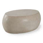 Denny - Modern Beige Concrete Oval Coffee Table by VIG Furniture - View 4