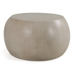 Denny - Modern Beige Concrete Oval Coffee Table by VIG Furniture - View 2