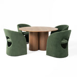 Depew - Mid-Century Modern Walnut Round Dining Table by VIG Furniture - View 2