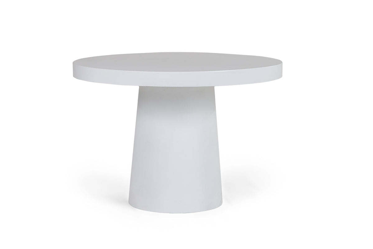 Desoto - Modern White Concrete Round Dining Table by VIG Furniture - View 3
