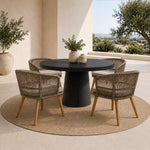Desoto - Modern Black Concrete Round Dining Table by VIG Furniture - View 7