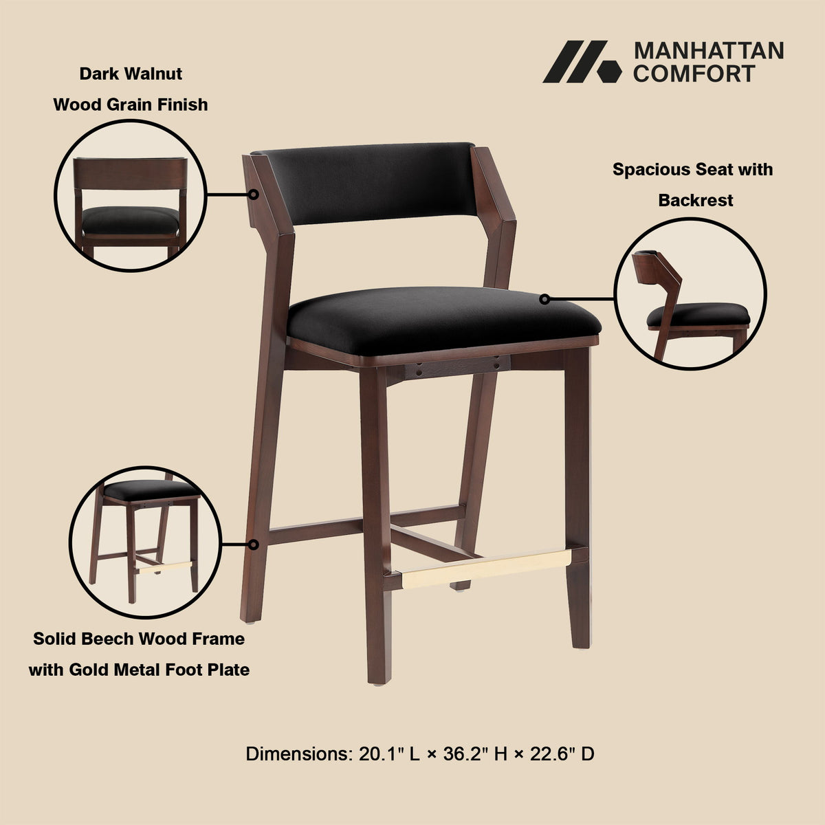 Manhattan Patricia - Counter Stool