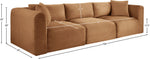Shaggy - Fabric 3 Seat Modular Sofa