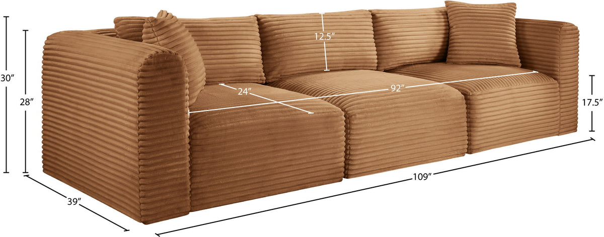 Shaggy - Fabric 3 Seat Modular Sofa