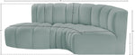 Arc - Faux Leather 3 Piece Modular L-Shaped Sofa