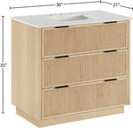 Willard - Engineered Stone And Solid Wood Bathroom Vanity