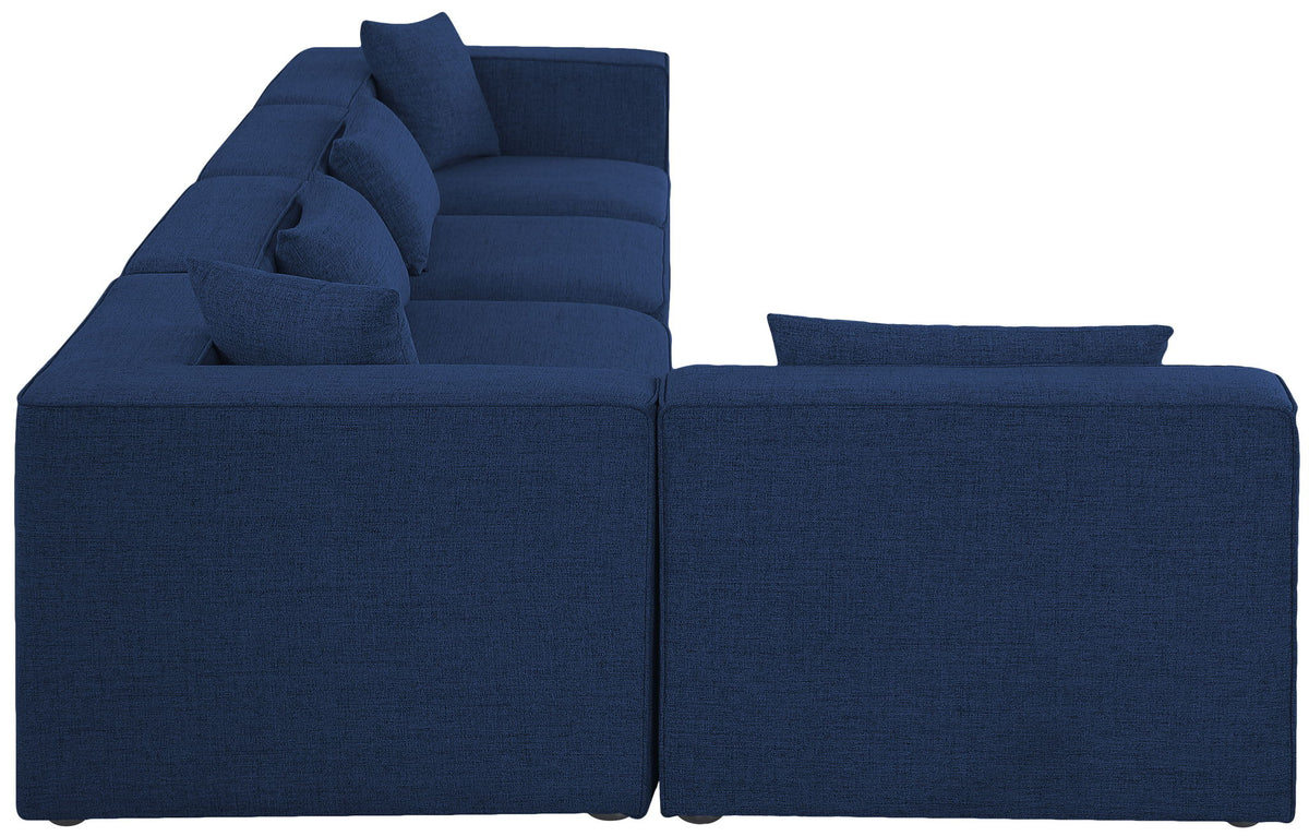 Cube - Linen 5 Piece Modular Sectional