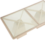 Atrium - Glass Top And Wood Base Dining Table