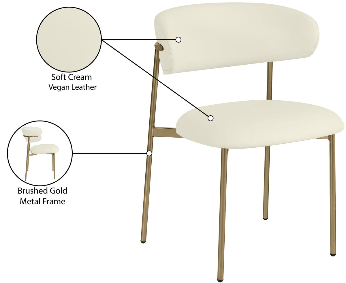Lupita - Dining Chair With Brushed Gold Legs (Set of 2)