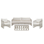 Breeze - Powder Coated Metal Outdoor Conversation Set With Cushions