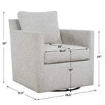Tisdell - Swivel/Glider Chair - Cream