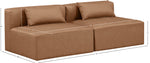Cube - Modular 2 Piece Armless Sofa - Light Brown
