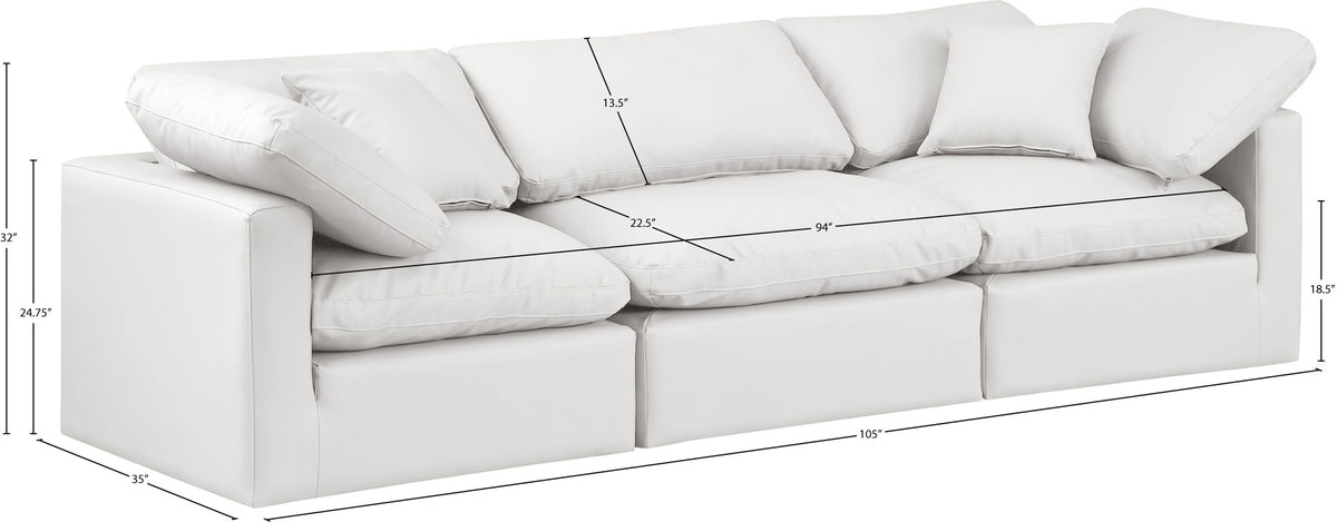 Indulge - Faux Leather 3 Seat Modular Sofa