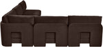 Hammond - Velvet Performance Fabric Upholstered 5 Piece Armless Sectional