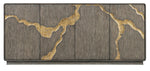Melange - Fissured Entertainment Credenza - Dark Gray