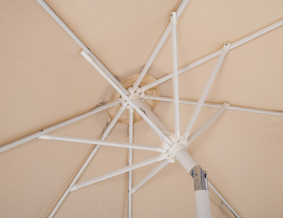 Amalfi - Aluminum Patio Umbrella - Light Brown Base / White Pole