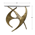 Graciano - Glass Side Table - Gold