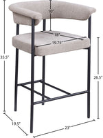 Malin - Linen Counter Stool (Set of 2) - Taupe