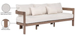 Newport - Water Resistant Fabric 86.75" Upholstered Outdoor Patio Sofa