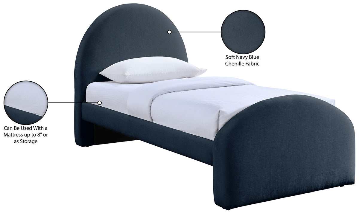 Andaz - Chenille Fabric Upholstered Bed