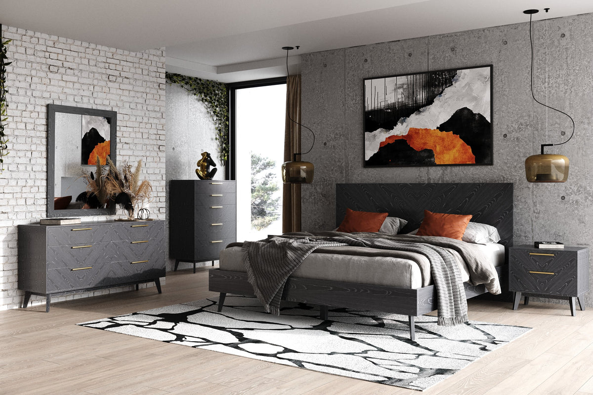 Diana - Eastern King Modern Grey Ash Bedroom Set by VIG Furniture - View 1