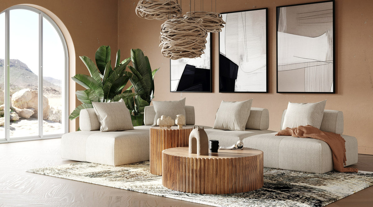 Mondo - Modern Modular Beige Fabric Sectional Sofa by VIG Furniture - View 1
