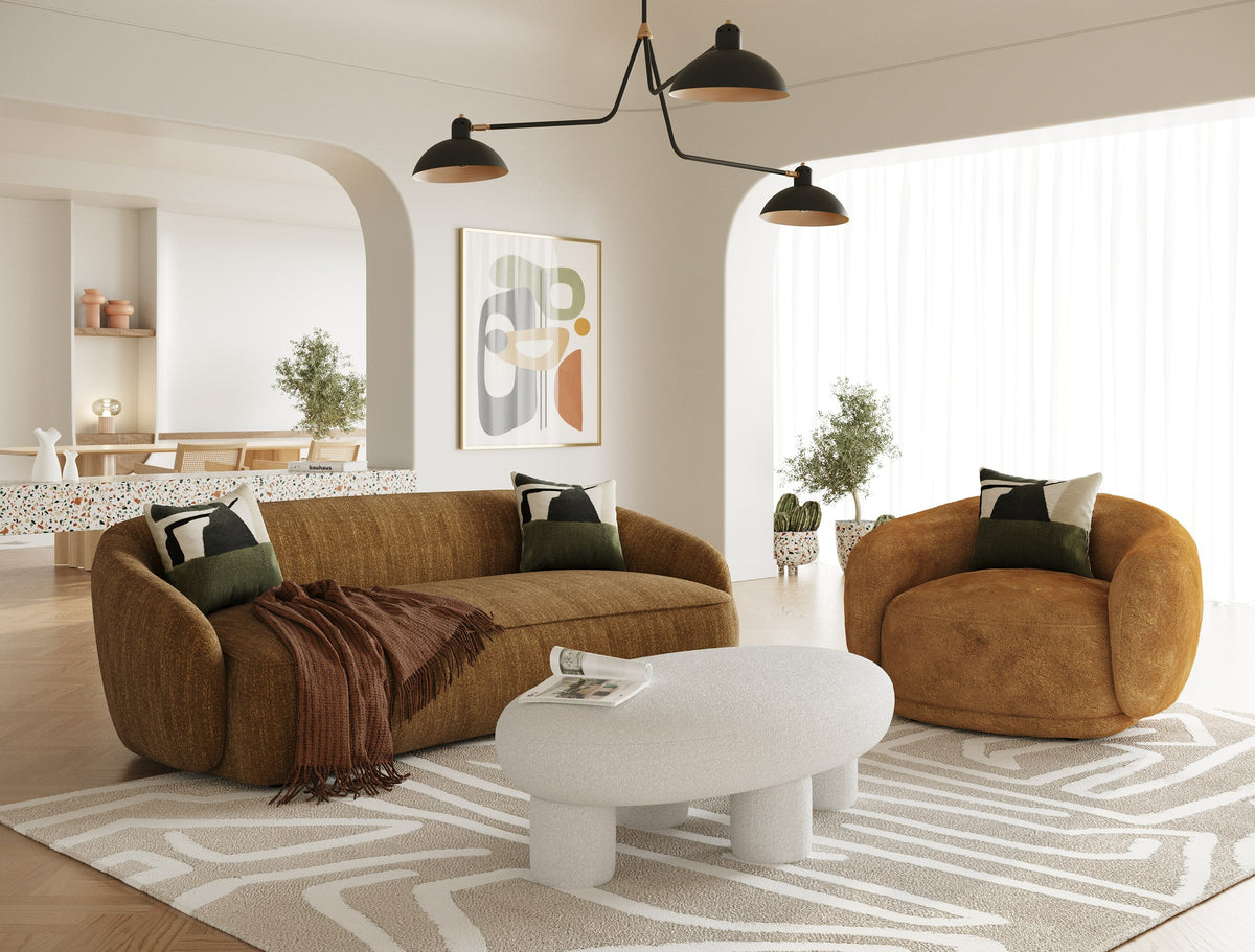 Norris - Modern Mustard Fabric Sofa by VIG Furniture - View 2