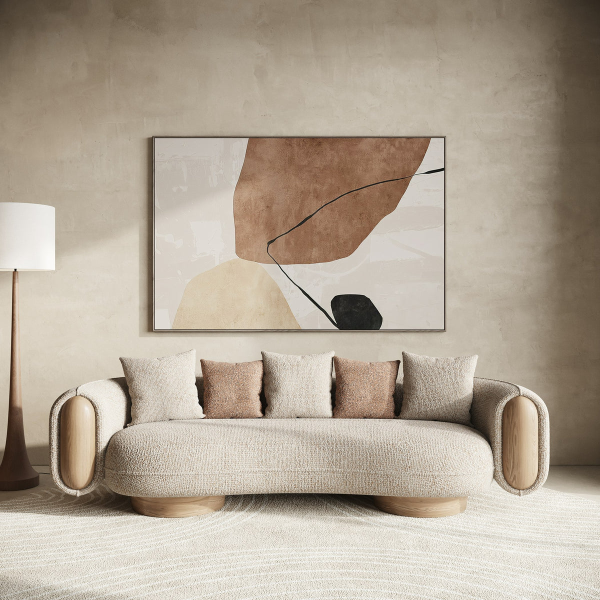 Raywood - Modern Multicolored Boucle Fabric + Ash Sofa by VIG Furniture - View 6