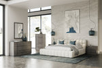 Tyree - Modern Tufted Off-White Fabric Bed by VIG Furniture - View 4