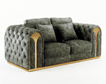 Dosie - Transitional Grey Velvet Loveseat by VIG Furniture - View 2