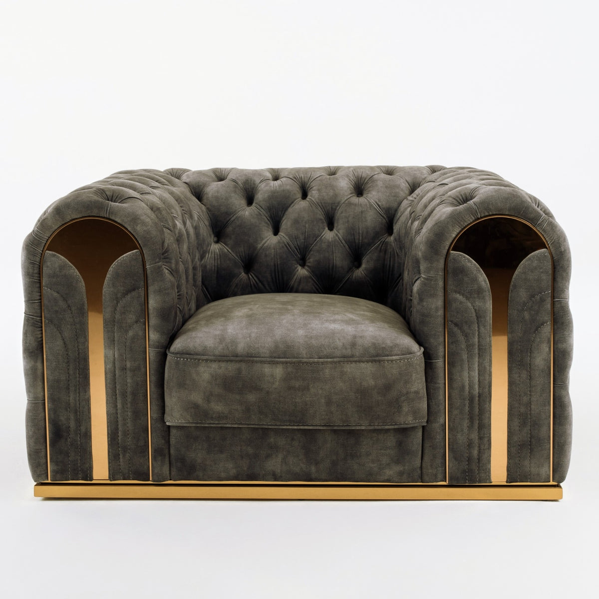 Dosie - Transitional Grey Velvet Chair by VIG Furniture - View 7