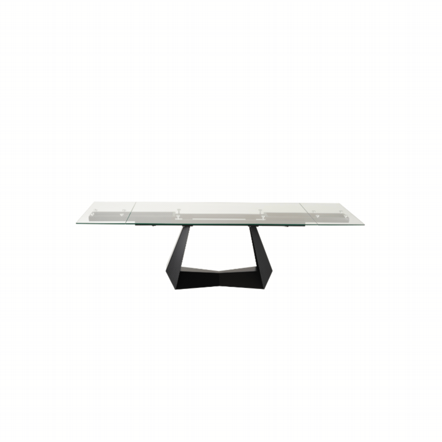 Maroney - Modern Black and Glass Extendable 70.5"/106" Dining Table by VIG Furniture - View 6