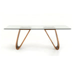 Draper Mid-Century Walnut & Glass Dining Table by VIG Furniture - View 1
