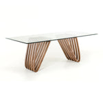 Draper Mid-Century Walnut & Glass Dining Table by VIG Furniture - View 9