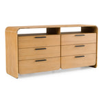 Queen Dresden - Modern Natural Acacia 1-Drawer Nightstand Bedroom Set