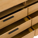Eastern King Dresden - Modern Natural Acacia 1-Drawer Nightstand Bedroom Set