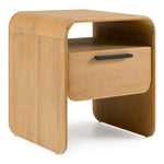Eastern King Dresden - Modern Natural Acacia 1-Drawer Nightstand Bedroom Set
