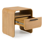 Eastern King Dresden - Modern Natural Acacia 1-Drawer Nightstand Bedroom Set