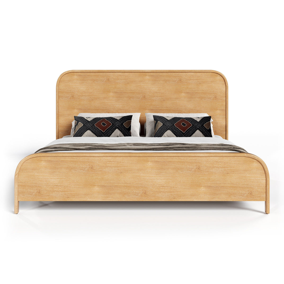 Eastern King Dresden - Modern Natural Acacia 1-Drawer Nightstand Bedroom Set