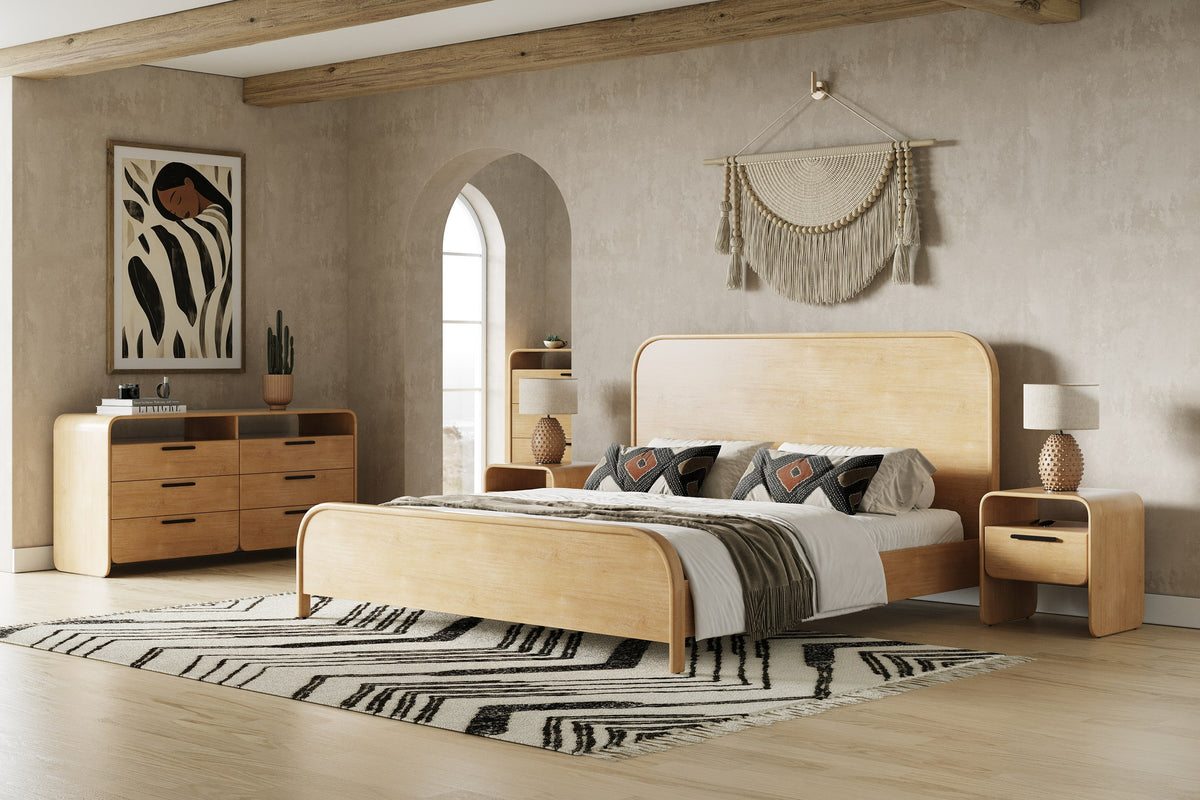 Dresden - Modern Natural Acacia Bed by VIG Furniture - View 13