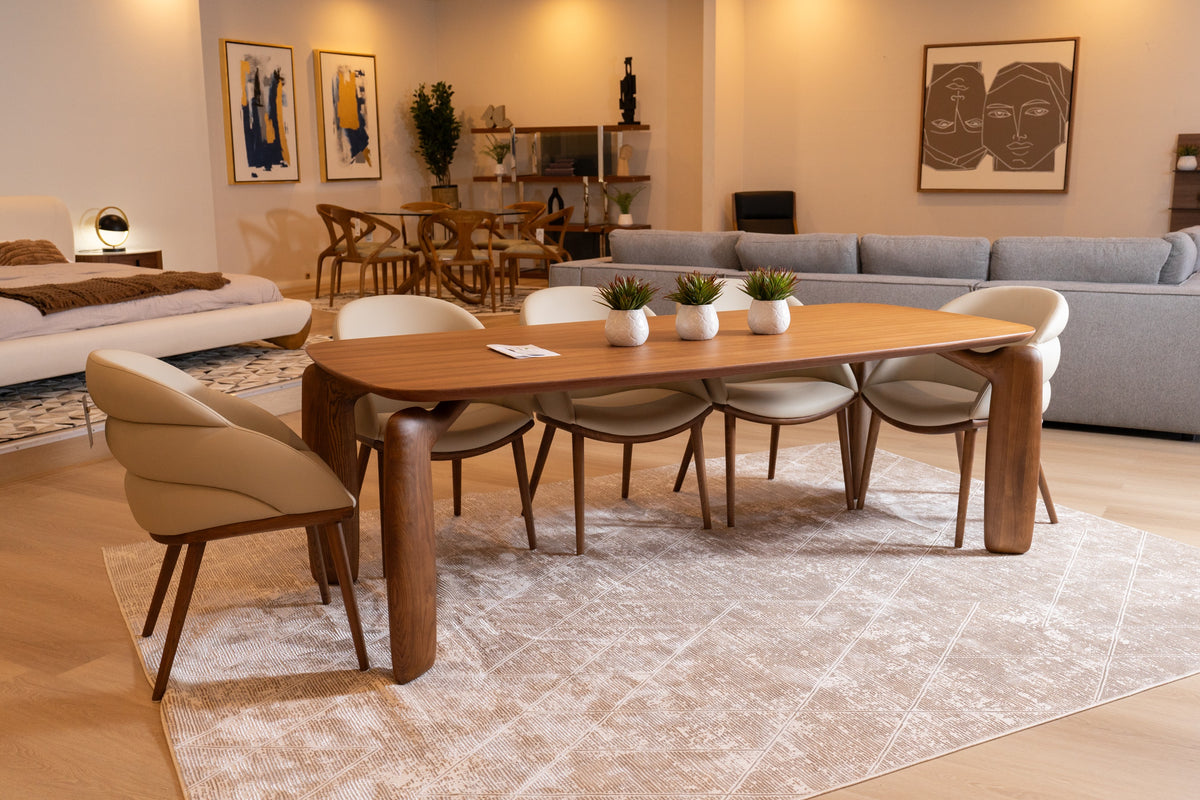 Michael - Mid-Century Modern Walnut Dining Table by VIG Furniture - View 4