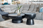 Akron - Modern Black & White Faux Marble Round Coffee Table by VIG Furniture - View 5