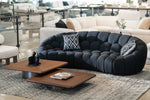 Yolonda - Modern Curved Black Fabric Sofa by VIG Furniture - View 2